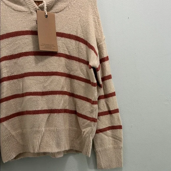 POL Beige and Red Striped Cowl Neck Sweater - Picture 5 of 7